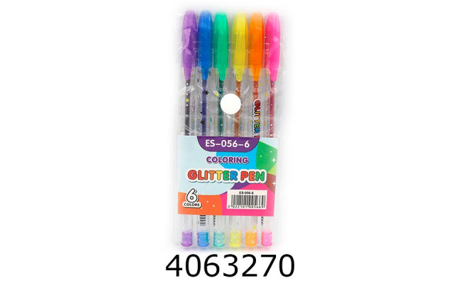 Ручка гелева в наборі 6 шт. Glitter pens ES056-6 (24) 754269В