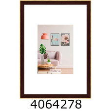 Фоторамка пластик 21*30см 12 SA (чорназолотий обідок)(19) SA1214-327A