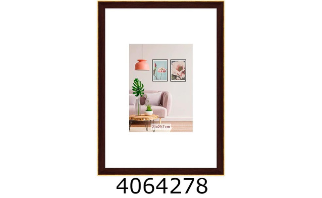 Фоторамка пластик 21*30см 12 SA (чорназолотий обідок)(19) SA1214-327A