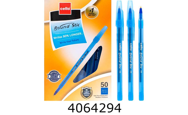 Ручка масл. Cello Round Stic (синій) (CL-2218) (50) 753918B н/з