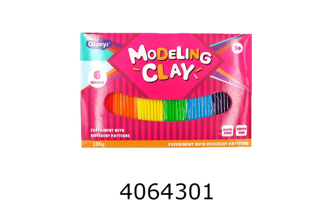Пластилін для моделювання 6 кол. Modeling Clay .*200g (8020) (24) 755937В