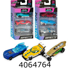 Набір машинок метал. 3шт Автосвіт 3 види 10*17*4см (60) AS-2943