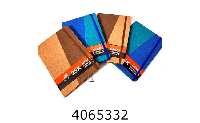 Блокнот А5 88 арк. шкірзам кл. на резинці 0525 Leader 140025Л