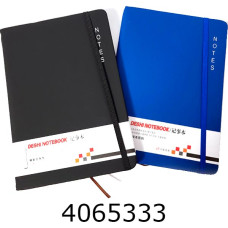 Блокнот А5 90 арк. ПУ обкладника кл. Leader на резинці 140028Л