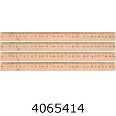 Лінійка дерев'яна 30 см (12/72/1440) SA0068