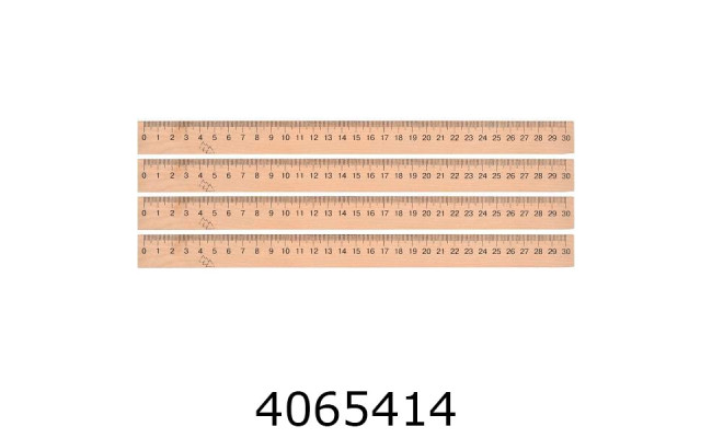 Лінійка дерев'яна 30 см (12/72/1440) SA0068