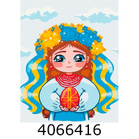 Картина по номерам 40*50см патріот. Маленька україночка ©Ольга Бородай Brushme BS53155н/з