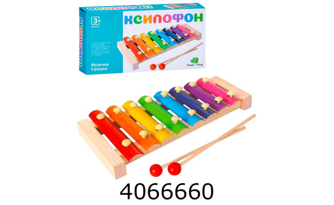 Ксилофон дерев. в коробці 24*13*4см (30 MD 0713