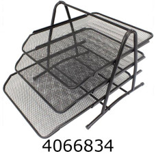 Лоток гориз. збірний 3 відд. метал чорний Leader (1/12) 542510Л