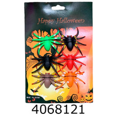 Хелловін. Набір павуків 6шт (12) MA23-156