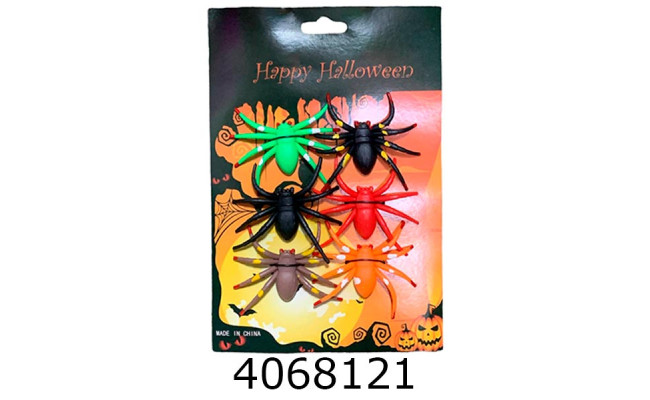 Хелловін. Набір павуків 6шт (12) MA23-156