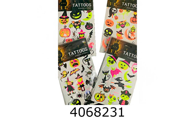 Хелловін. Тату флуоресцентні Хелловін(225 см х 16 см) MA24-393-17