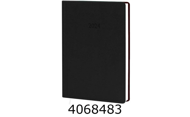Щоденник А5 дат. 2026р. Поліграфіст Vivella 176 арк. лін. обкл. баладек чорний 145х202 (2/3) 240-D-2010