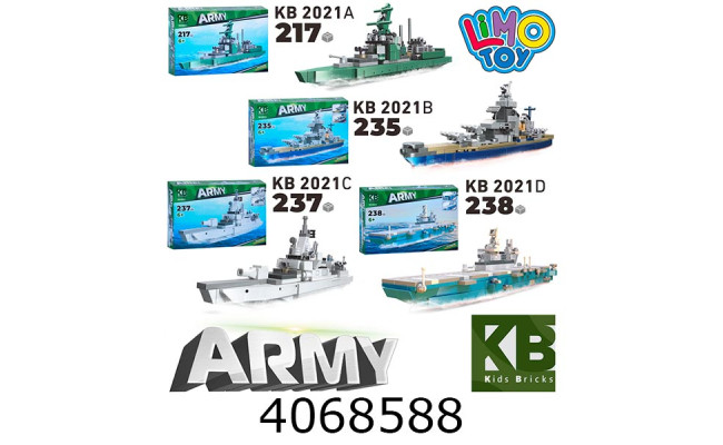 Конструктор Bela Військова серія. Корабель 237дет (18/36) KB 2021