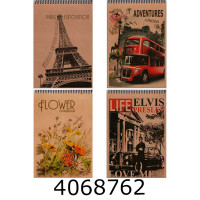 Канц. книга на спір. 80 арк. картон. обкл. кл. офсет. KRAFT(5) KF4180K