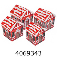Коробка карт. для подар. новорічна 3в1 Будиночок червоний 18*15*15см 4011-2632 73-39