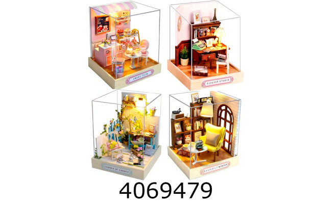 Конструктор Hongda Corner Of Happiness мікс 4 9*9*11см з/с (48) QT-031/32/33/37