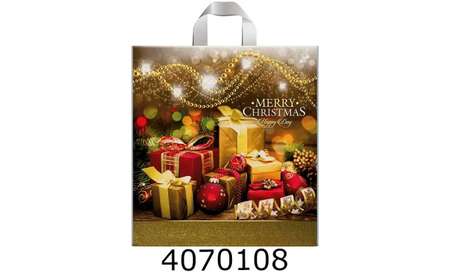 Пакет 38*41 см Merry Christmas Різдвяні дарунки  (25/500)