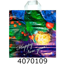 Пакет 38*41 см Merry Christmas Сині сніжинки (25/500)