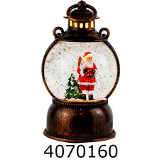 Декоративний ліхтар зі світлом Дід Мороз з ялинкою на батарейках та USB 3-6 2-151 (9181) (1/12) 140073