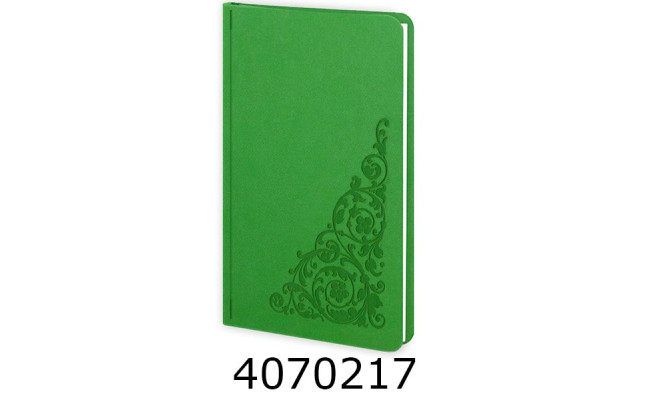 Блокнот з абеткою А6 64 арк. обкл. шт. шкіра лін. Поліграфіст салатовий (5/20) 212-P-0641 Кут