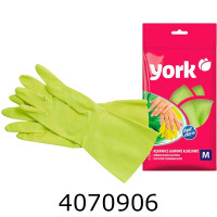 Рукавиці гумові госп. розмір 9/L York алоє (12/48) 092140