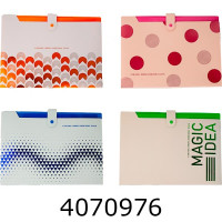 Папка А4 на 7 відділень пластикова на кнопці мікс 1-436 141397