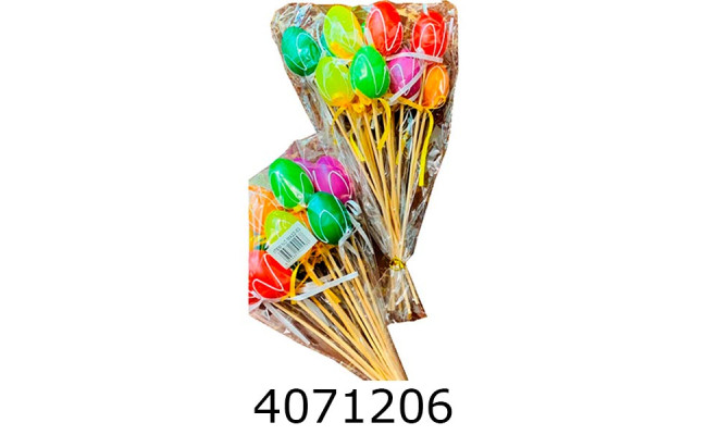 Великодні писанки в кульку на палочці 12 писанок (360) MA22-53