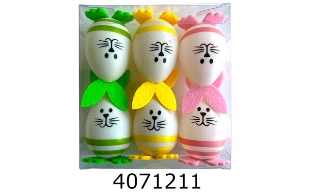 Великодній заєць в коробці ціна за 6 шт (150) MA22-62