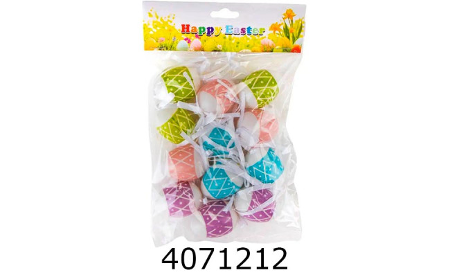 Великодні писанки в кульку 12 писанок підвіска (300) MA22-68