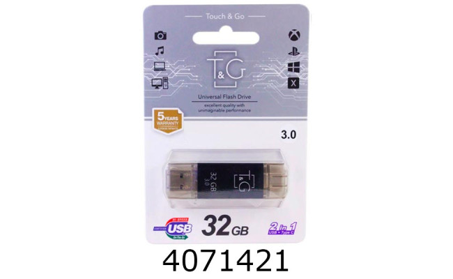 Flash USB 32Gb T&G Star 009 Type-C чорний 2.0 T&G
