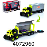 Трейлер інерц. в коробці на батар. + причіп машинки 2 види 31*11*16см (24) H2106