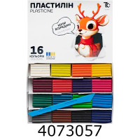 Пластилін Гамма 16 кол. 128г в карт упак. (24) 7C31602