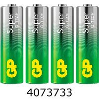 Батарейка GP Super Alkaline G-TECH LR6/4 без блістера ціна за 4шт. (10/120) AA