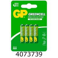 Батарейка GP GEENCELL сольова LR3/4 блістер ціна за 4шт. (10/120) AAA Батарейка GP GEENCELL сольова LR3/4 блістер ціна за 4шт. (10/120) AAA
