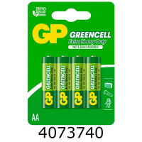 Батарейка GP GEENCELL сольова LR6/4 блістер ціна за 4шт. (18/)72 AA