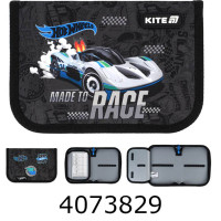 Пенал 1 відд. + 1 відв. Kite 621 Hot Wheels (12) HW25-621