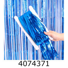 Шторка фольгована для фотозони синя 2352/22-357