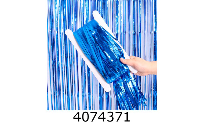 Шторка фольгована для фотозони синя 2352/22-357