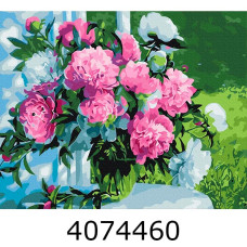 Картина по номерам 40*50см Букет піонів в саду. Brushme BS31020