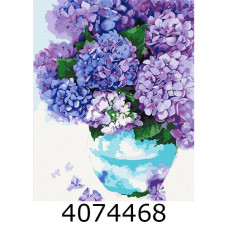 Картина по номерам 40*50см Гортензія в небесному горщику Brushme BS51688