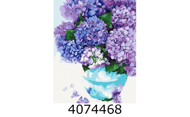 Картина по номерам 40*50см Гортензія в небесному горщику Brushme BS51688