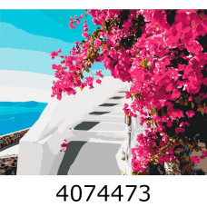 Картина по номерам 40*50см Квіти Санторіні Brushme BS52717