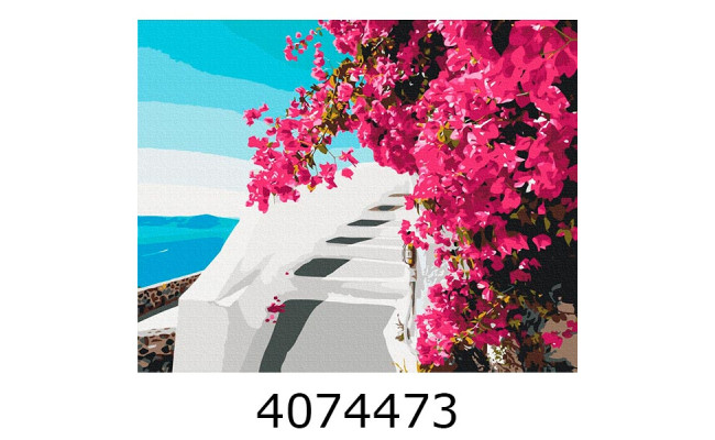 Картина по номерам 40*50см Квіти Санторіні Brushme BS52717