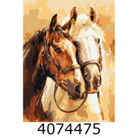 Картина по номерам 40*50см Шляхетні коні Brushme BS54019 Картина по номерам 40*50см Шляхетні коні Brushme BS54019