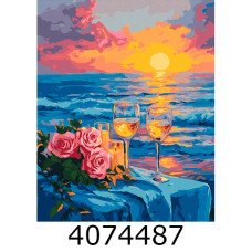 Картина по номерам 40*50см Вечеря на заході сонця Brushme BS54257