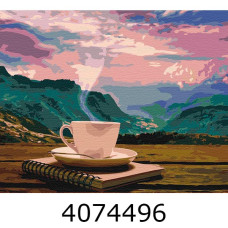 Картина по номерам 40*50см Ранок з видом на гори Brushme BS24686