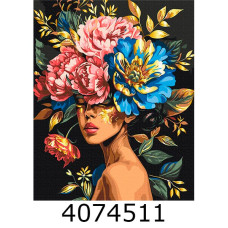 Картина по номерам 40*50см Квіткова гармонія Brushme (Metalic/Флуоресцентні) BS54013