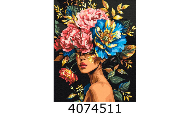 Картина по номерам 40*50см Квіткова гармонія Brushme (Metalic/Флуоресцентні) BS54013