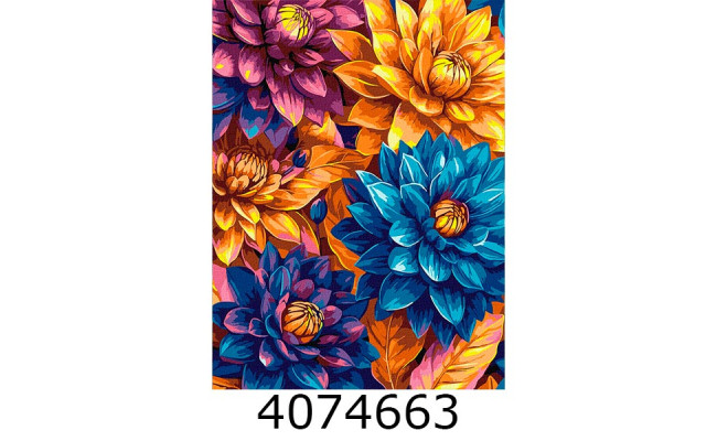 Картина по номерам 30*40см квіти 